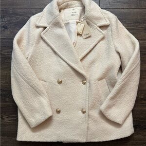 Elie Tahari Cream Pea Coat